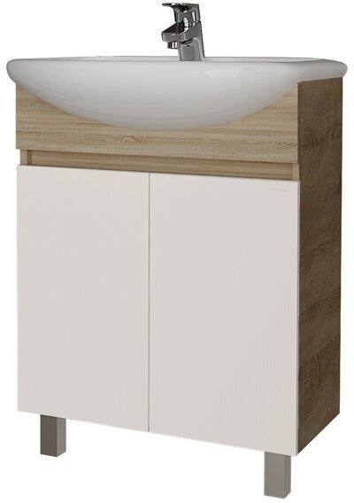 

Grossman Тумба под умывальник Поло 60 106011-1 (дуб сонома/белый)