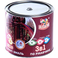 Грунт-эмаль Olecolor 3 в 1 по ржавчине 0.4 кг (черный)
