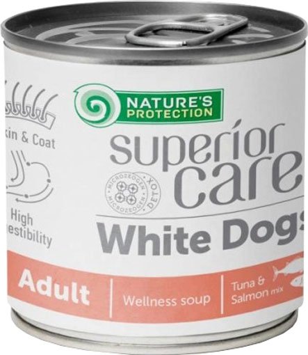 

Консервированный корм для собак Nature's Protection Superior Care White Dogs с лососем и тунцом KIKNPSC63360 140 мл