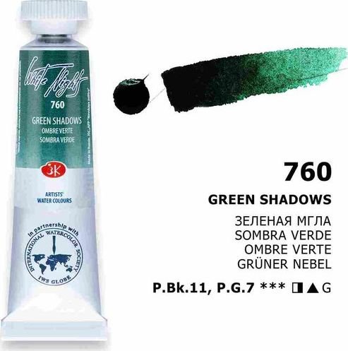 

Акварельная краска Невская палитра Белые ночи 1901760 (10 мл, 760 зеленая мгла)