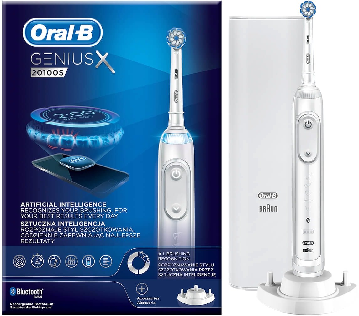 

Электрическая зубная щетка Oral-B Genius X 20100S White D706.514.6X