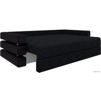 Диван Лига диванов Венеция 27971 (микровельвет, черный)