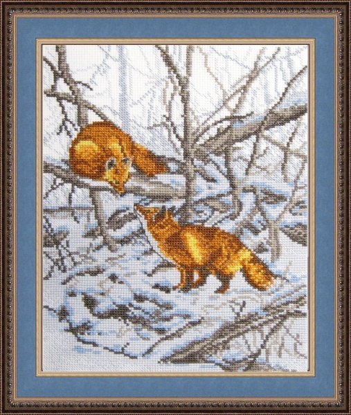 

Набор для вышивания Овен Встреча в лесу 466