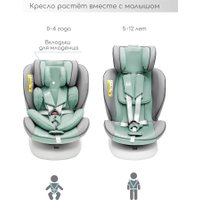 Детское автокресло Amarobaby Champion Isofix AMARO-2008CH-Se/Bi (серый/бирюзовый)