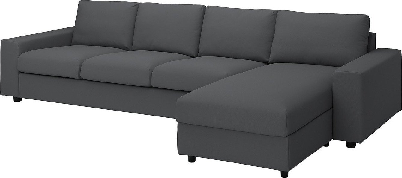 Угловой диван Ikea Vimle с широкими подлокотниками/Hallarp серый s09401772