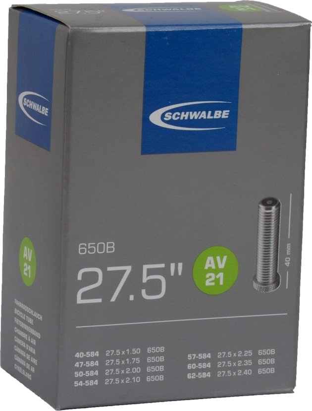 

Велокамера Schwalbe AV21 40/62-584 27.5"x1.50-2.40" [10400050]