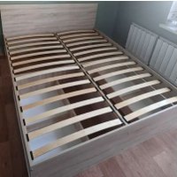 Кровать MLK Лори с ящиками 160х200 (дуб сонома/белый)