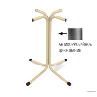 Кухонный стол Sheffilton SHT-TU7-1/60/60 ЛДСП (ваниль(цинк)/черный/дуб сонома)