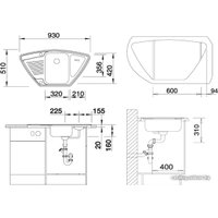 Кухонная мойка Blanco Classic 9 E (шампань) [521342]