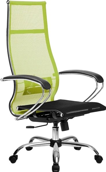 

Офисное кресло Metta SK-1-BK Комплект 7, Ch ов/сечен (резиновые ролики, лайм)