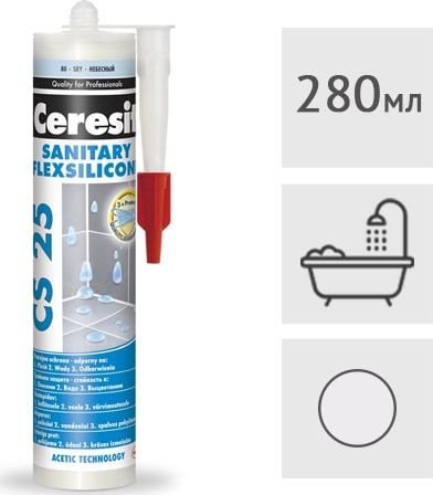 Герметик Ceresit CS 25 (280 мл, мраморно-белый)