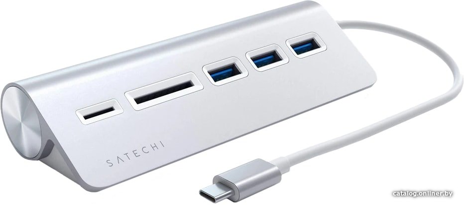 USB-хаб Satechi USB-C Combo Hub ST-TCHCRS (серебристый)