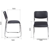 Офисный стул Everprof Fix Chrome (экокожа, черный)