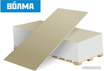 Гипсокартон ВОЛМА ГКЛ стеновой 1500х600х12.5 мм
