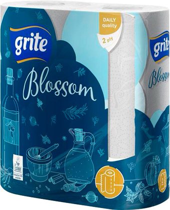 Бумажные полотенца Grite Blossom двухслойная (2 рулона)