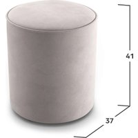 Пуфик Mio Tesoro 132 (светло-бежевый Velutto 16)