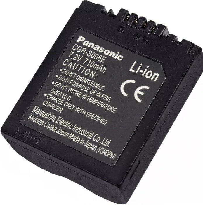 

Аккумулятор Panasonic CGA-S006e