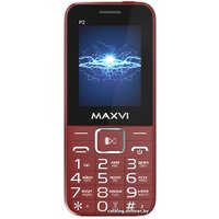 Кнопочный телефон Maxvi P2 (винный красный)