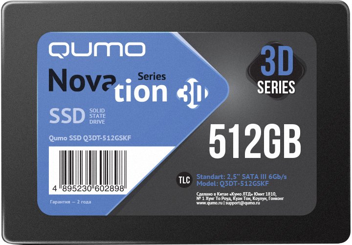 

SSD QUMO Novation 3D TLC 512GB Q3DT-512GSKF