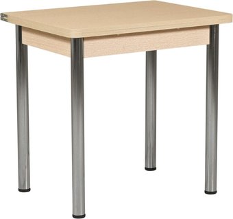 Кухонный стол Рамзес Ломберный 80x60 (дуб сонома светлый, ноги хром)