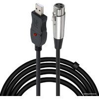 Кабель USBTOP USB - XLR со звуковой картой для подключения микрофона