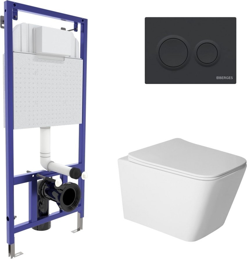 

Унитаз подвесной Berges Wasserhaus Sigma Rimless 043404 (с сиденьем)