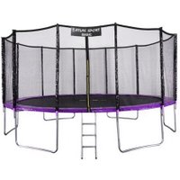 Батут Atlas Sport 490 см - 16ft Basic (с лестницей, внешняя сетка, сливовый)