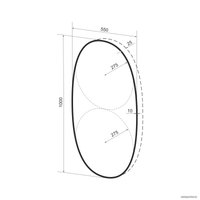  Wellsee Зеркало с фоновой LED-подсветкой 7 Rays' Spectrum 172201910, 55 x 100 см (с сенсором и регулировкой яркости освещения) в Бресте