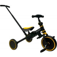 Беговел-велосипед Bubago Flint BG-FPY-109-11 с ручкой (черный/желтый)
