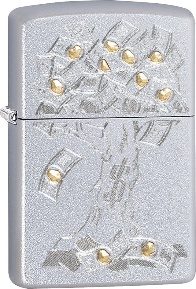 

Зажигалка Zippo Satin Chrome Money Tree Design 29999