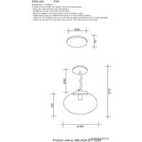 Подвесная люстра Crystal Lux Malaga SP1 D280 (Copper)