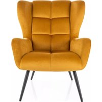 Интерьерное кресло Signal Louis Velvet 68 (карри/черный)