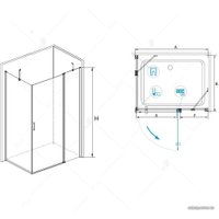 Душевой уголок RGW LE-44 06124409-11 100x90 (хром/прозрачное стекло)