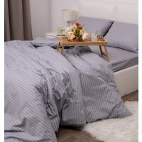 2-спальный комплект постельного белья Samsara Страйп-сатин 2сп 70х70 (серый)