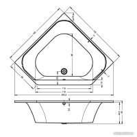 Фронтальный экран под ванну Riho Winnipeg/Austin 145x145 209267 P027N0500000000