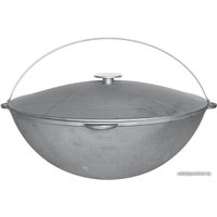 Казан Биол татарский чугунный с дужкой и крышкой 12 л