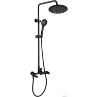 Душевая система  Rubineta Olo BK + Ultra-10 SW DV3/4 BK 625123