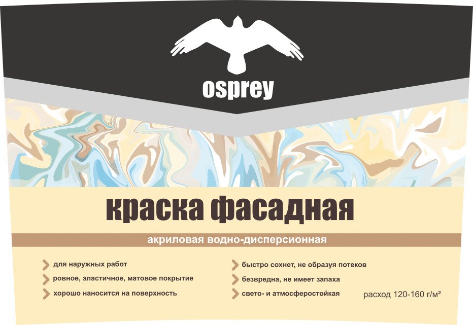 

Краска Osprey ВД-АК-101 фасадная 14 кг (белый)