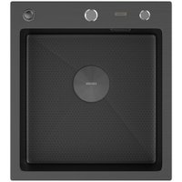 Кухонная мойка ARFEKA ECO AR 450*500 POP-UP BLACK PVD NANO DECOR