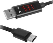 LX8579 USB Type-A - USB Type-C (1 м, черный)