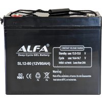 Тяговый аккумулятор ALFA 12V-80Ah(C20) L+ (80 А·ч)