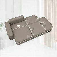 Угловой диван Лига диванов Лига-065 левый 129802L (экокожа Grifon 04 бежевый)