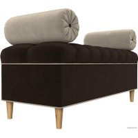 Банкетка Лига диванов Глория 29274 (микровельвет коричневый/бежевый/бежевый)