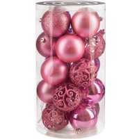 Елочная игрушка Ausini VT25-04018-7 (розовый, 20 шт)