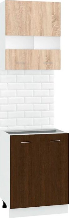 

Готовая кухня Кортекс-мебель Корнелия Экстра 60рс2д без столешницы (дуб сонома/венге)