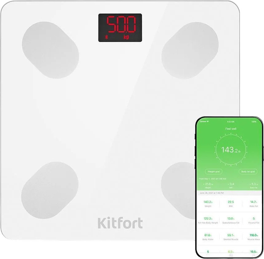Умные напольные весы Kitfort KT-839