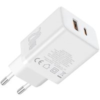 Сетевое зарядное Baseus Cube Fast Charger C+U 20W P10111403213-00 (белый)