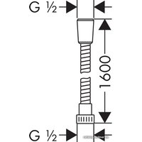 Душевой шланг Hansgrohe Metaflex 28266000