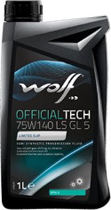 

Трансмиссионное масло Wolf OfficialTech 75W-140 LS GL 5 1л