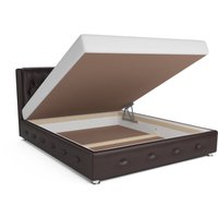 Кровать Мебель-АРС Граф 160 (экокожа шоколад)